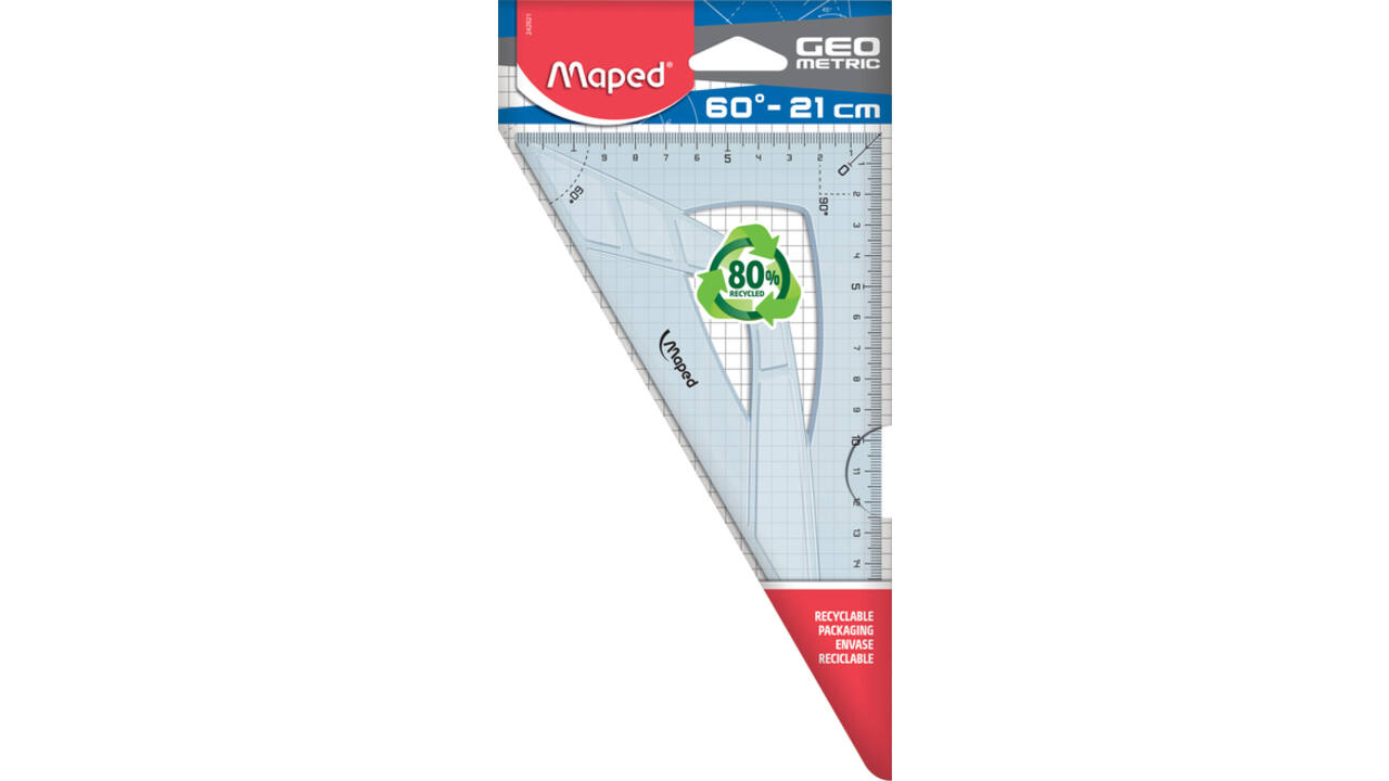 Tekendriehoek Maped 21cm 60 graden