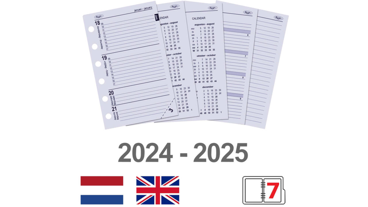 Organizer Kalpa Pocket inclusief agenda 2024-2025 7dagen/2pagina's grijs