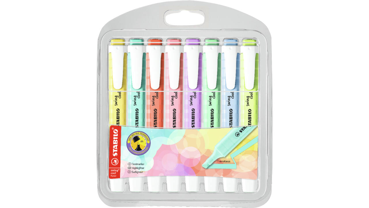 Markeerstift STABILO Swing cool 275/8 assorti etui à 8 stuks