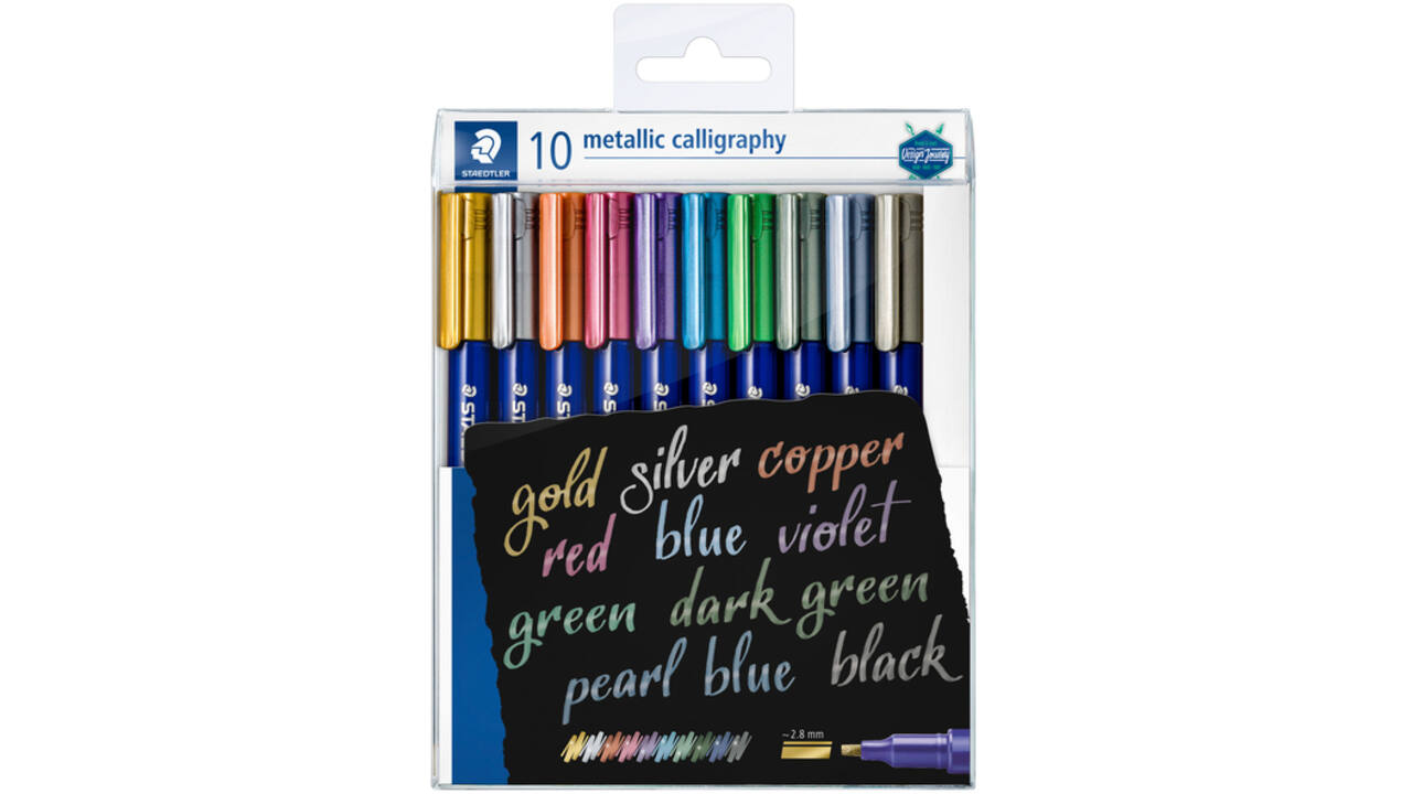 Kalligrafiepen Staedtler metallic etui à 10 kleuren