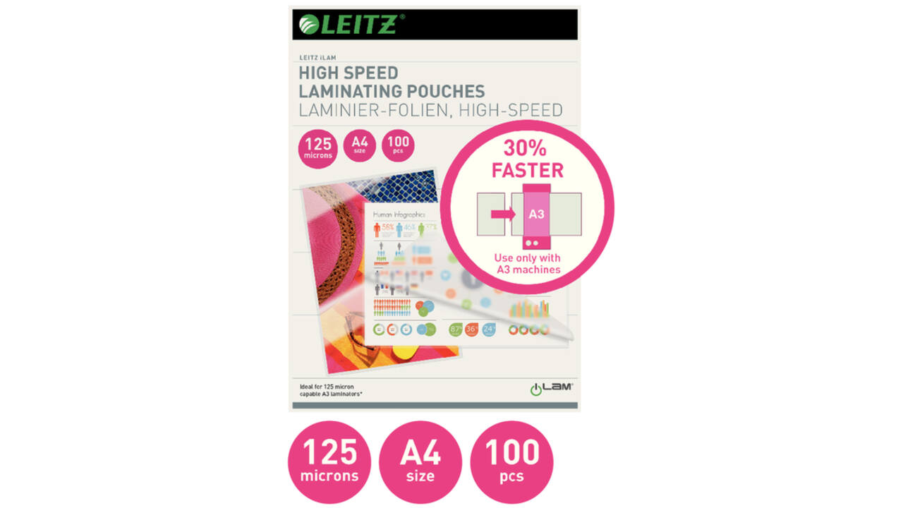 Lamineerhoes Leitz iLAM A4 High speed 125 mic