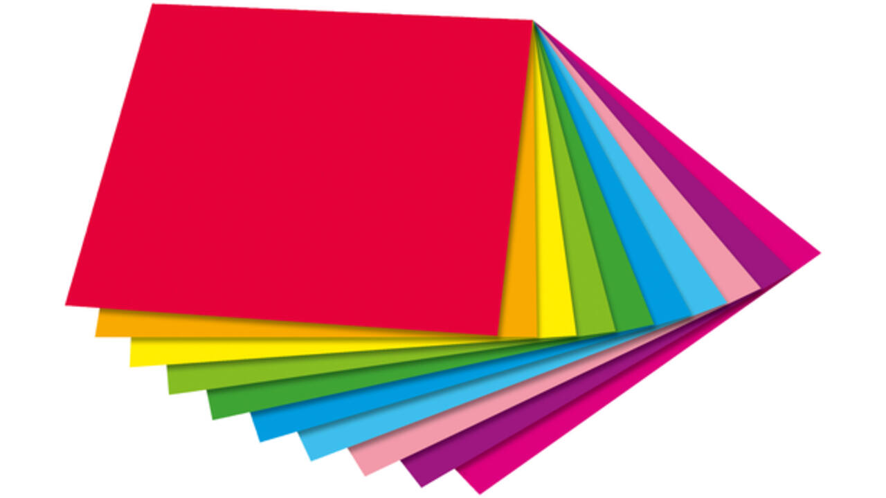 Vouwblaadjes Folia 80gr 15x15cm 50 vel 2-zijdig 10 duo kleuren