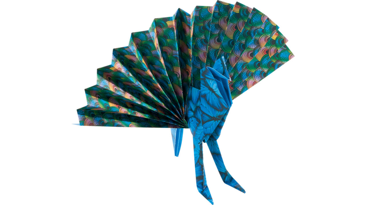 Vouwblaadjes Folia 80gr 15x15cm 50 vel 2-zijdig 10 wildlife designs