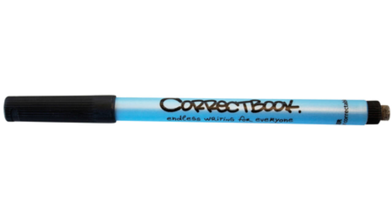Viltstift Correctbook uitwisbaar rond fijn zwart