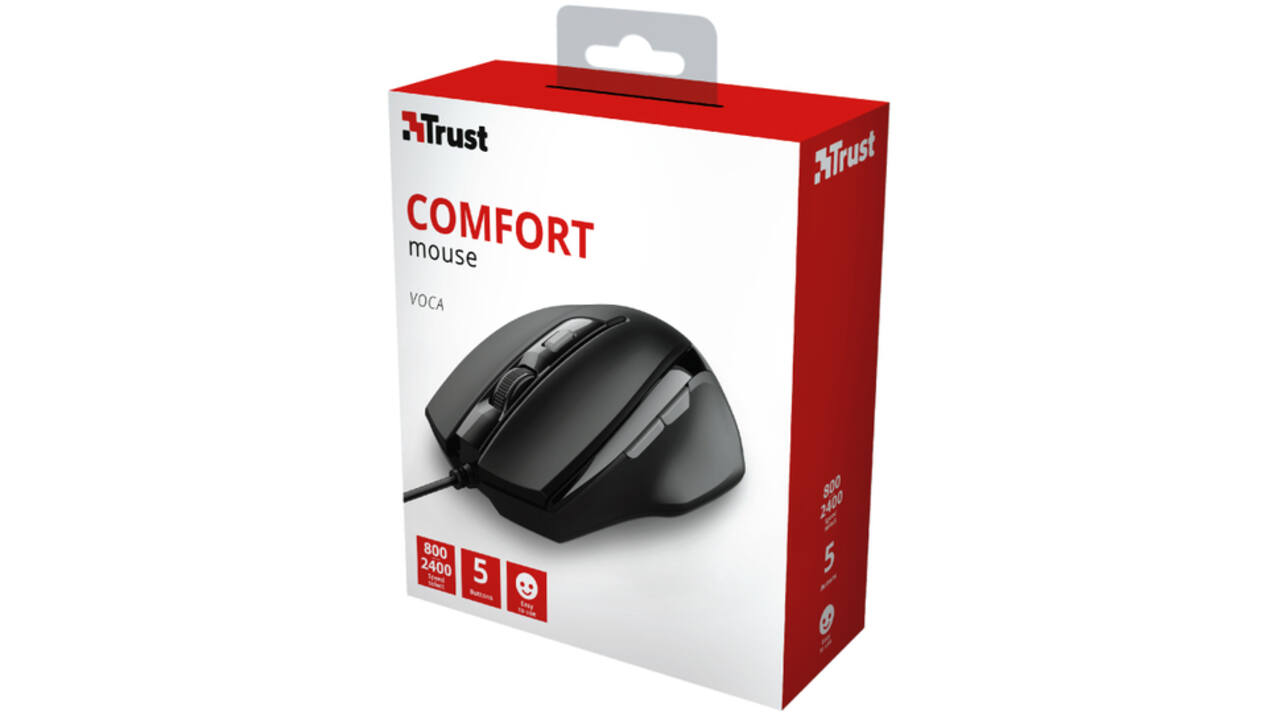 Muis Trust Voca Comfort zwart