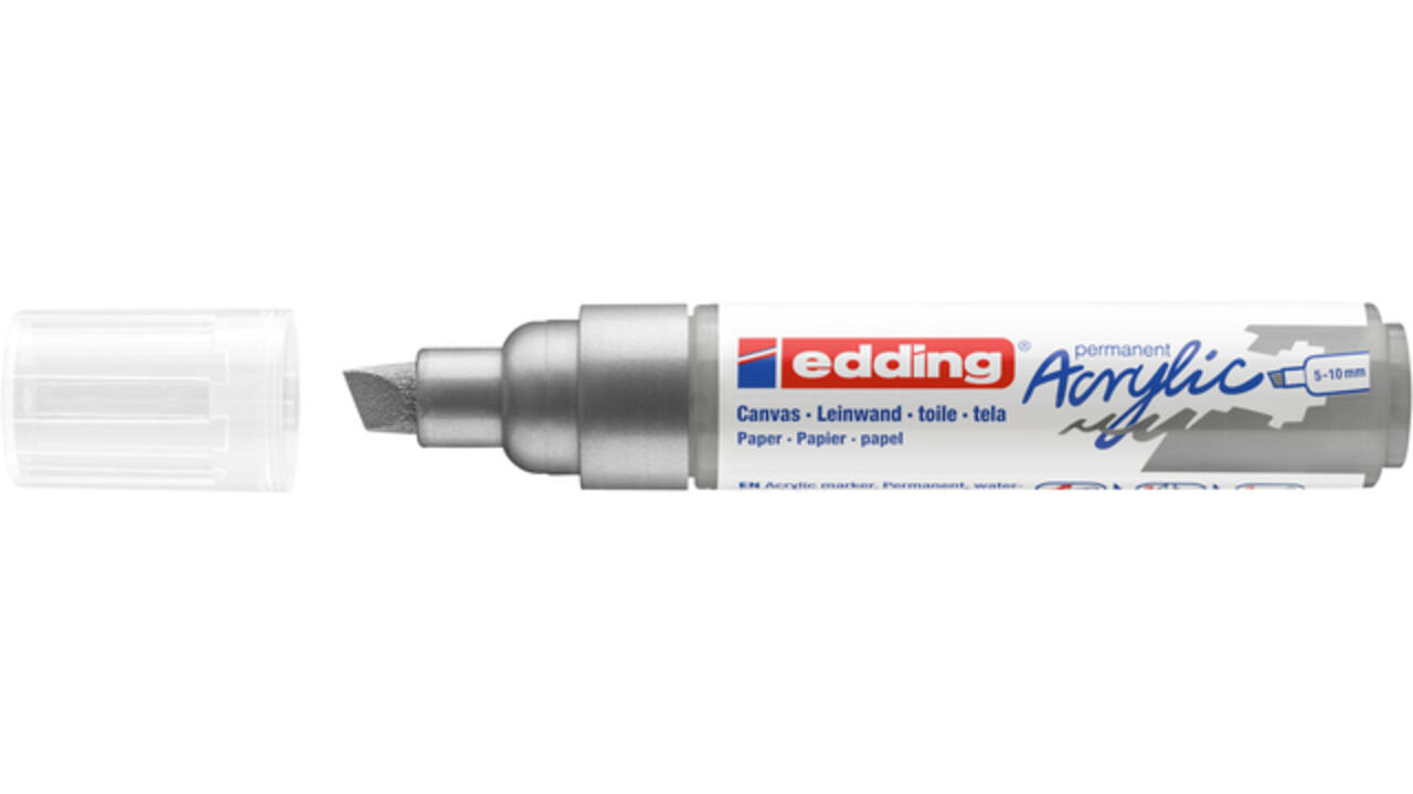 Acrylmarker edding e-5000 breed zilver