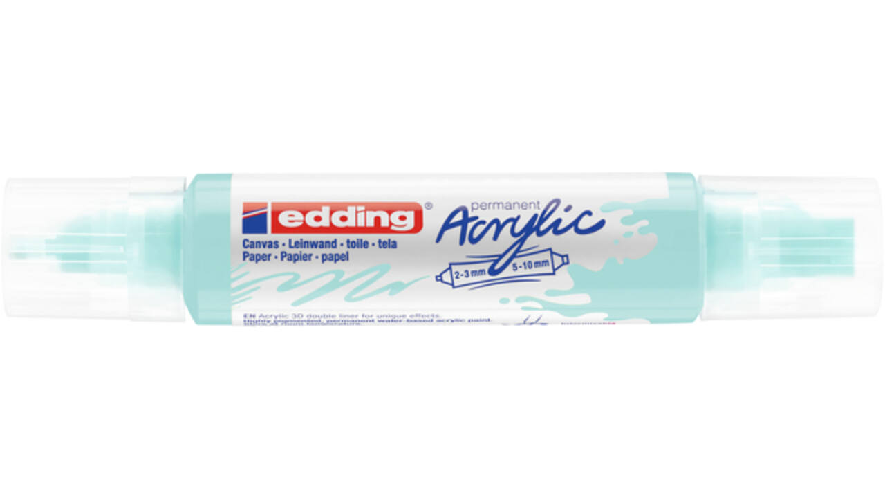 Acrylmarker edding e-5400 3D double liner pastel blauw