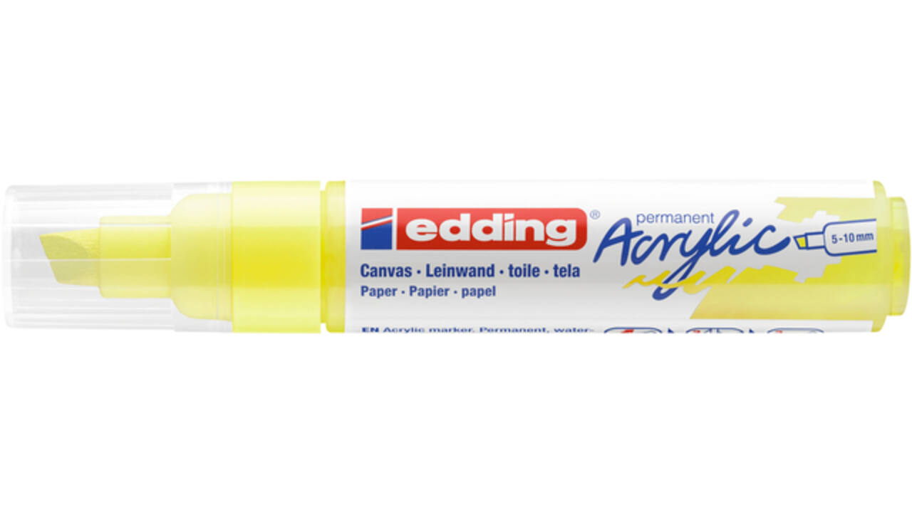 Acrylmarker edding e-5000 breed neon geel