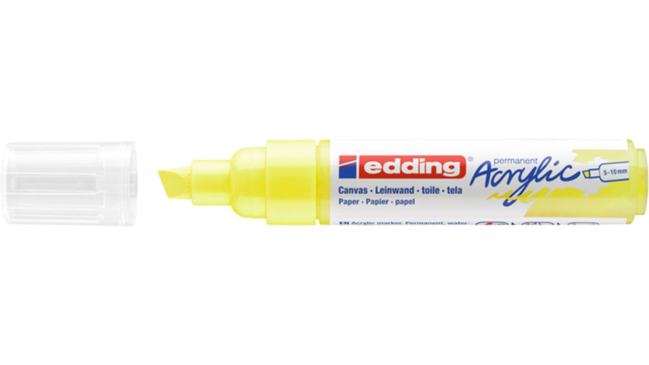 Acrylmarker edding e-5000 breed neon geel