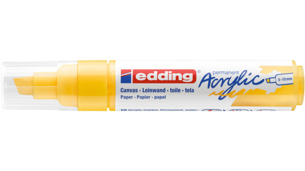 Acrylmarker edding e-5000 breed verkeersgeel