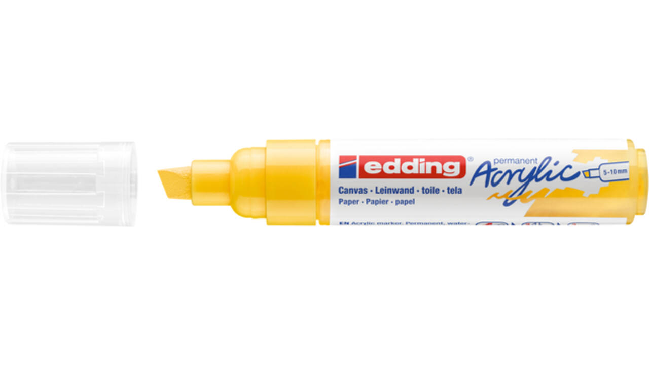 Acrylmarker edding e-5000 breed verkeersgeel