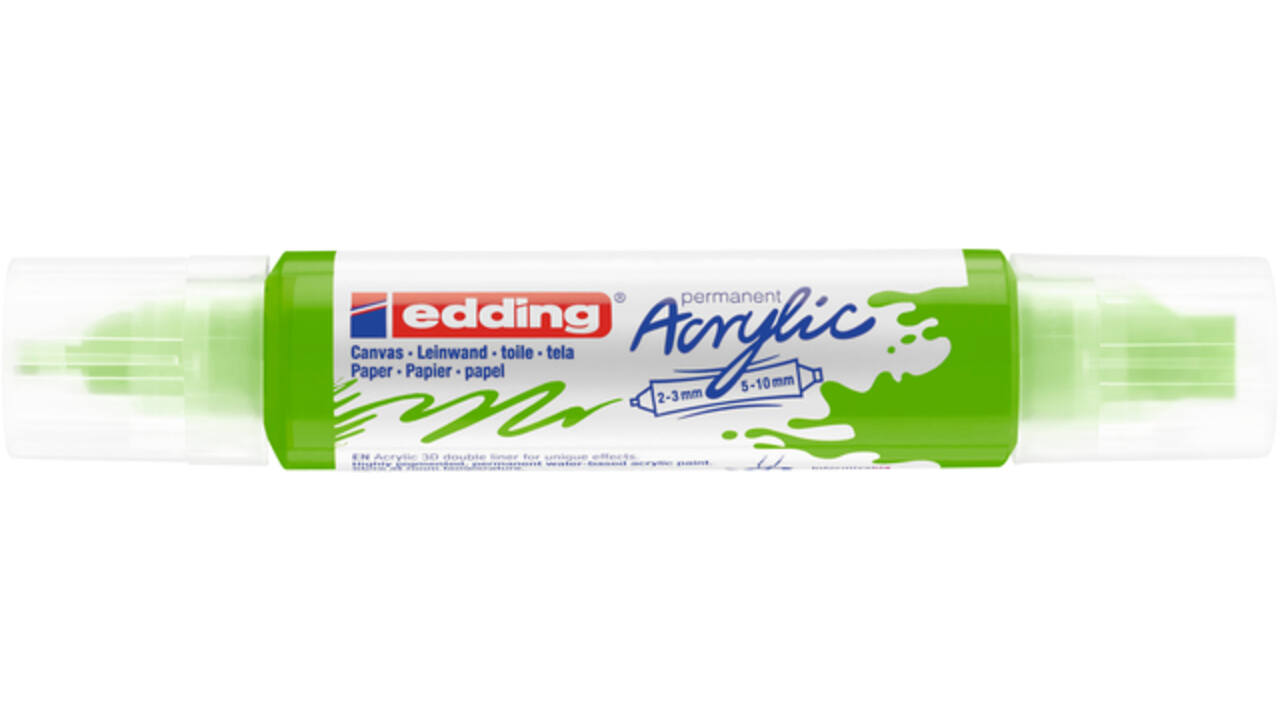 Acrylmarker edding e-5400 3D double liner geelgroen