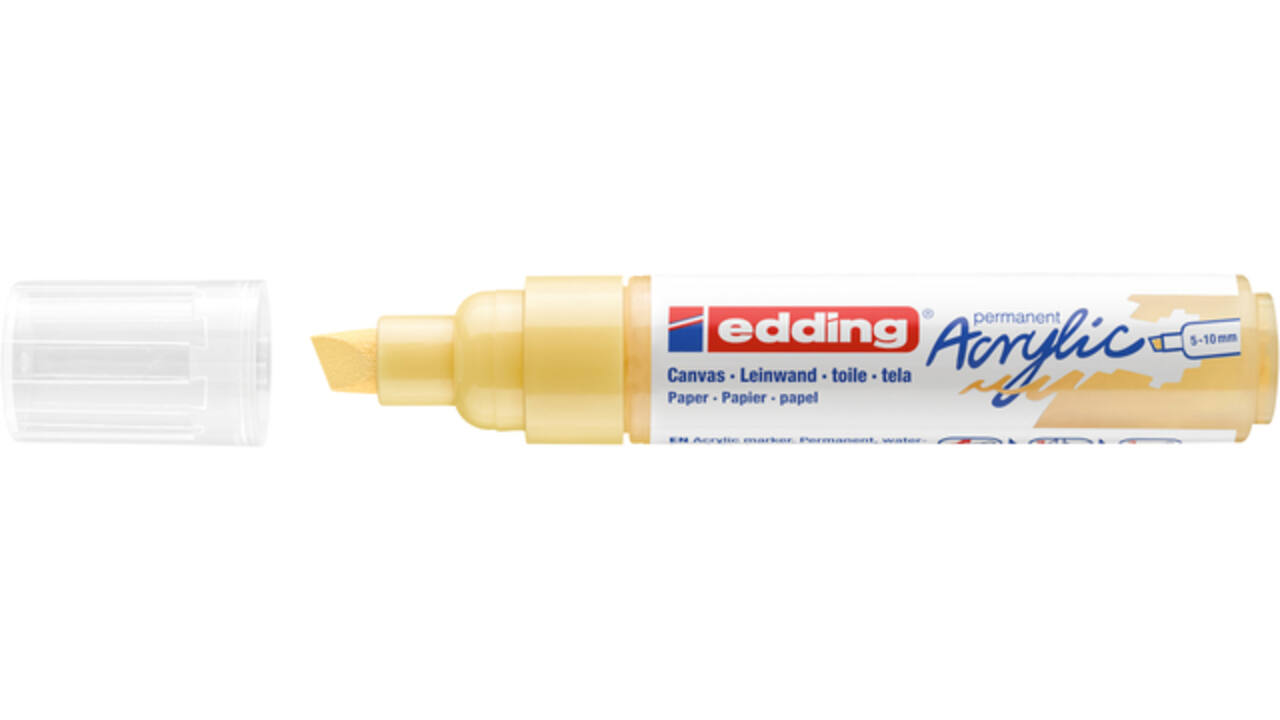 Acrylmarker edding e-5000 breed pastel geel