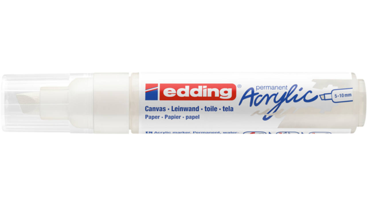 Acrylmarker edding e-5000 breed verkeerswit