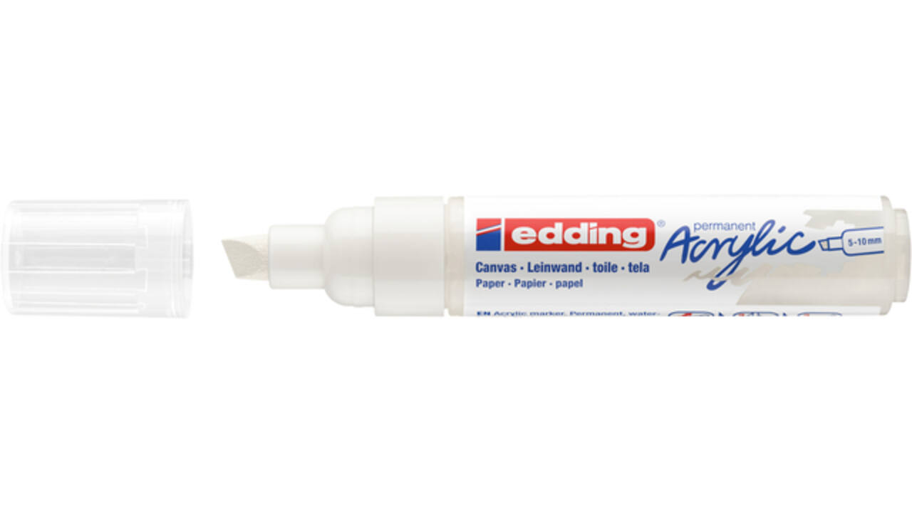 Acrylmarker edding e-5000 breed verkeerswit