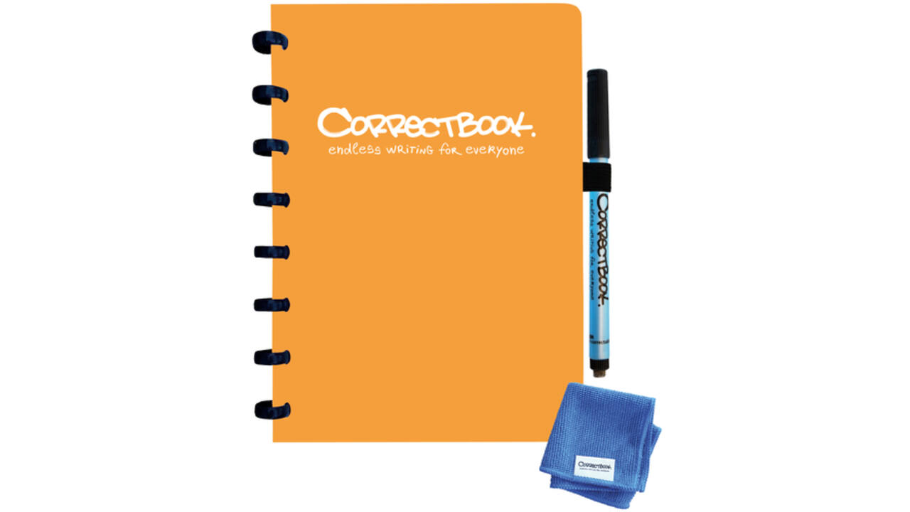 Notitieboek Correctbook A5 lijn 40blz peachy orange