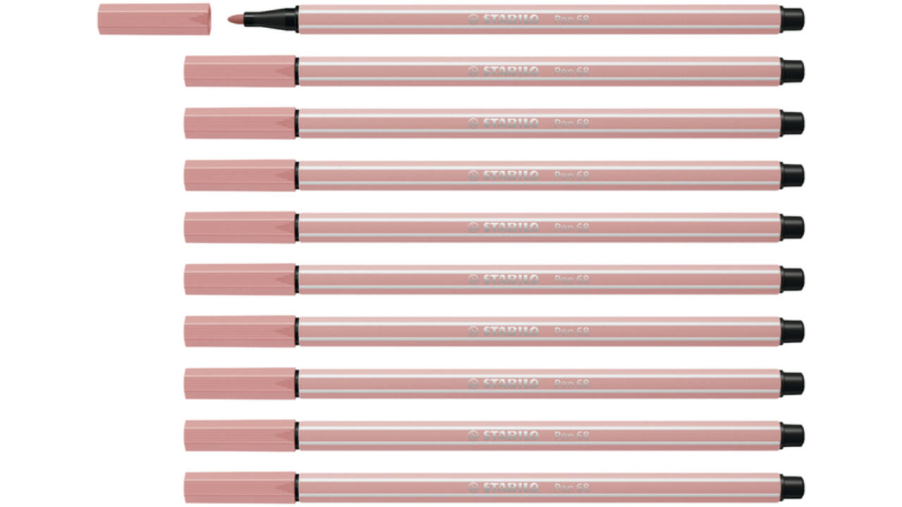 Viltstift STABILO Pen 68/28 medium donkerblush