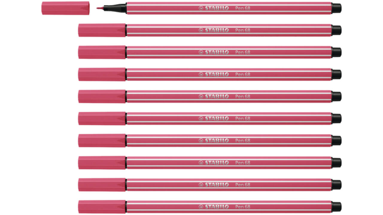 Viltstift STABILO Pen 68/49 medium aardbeienrood