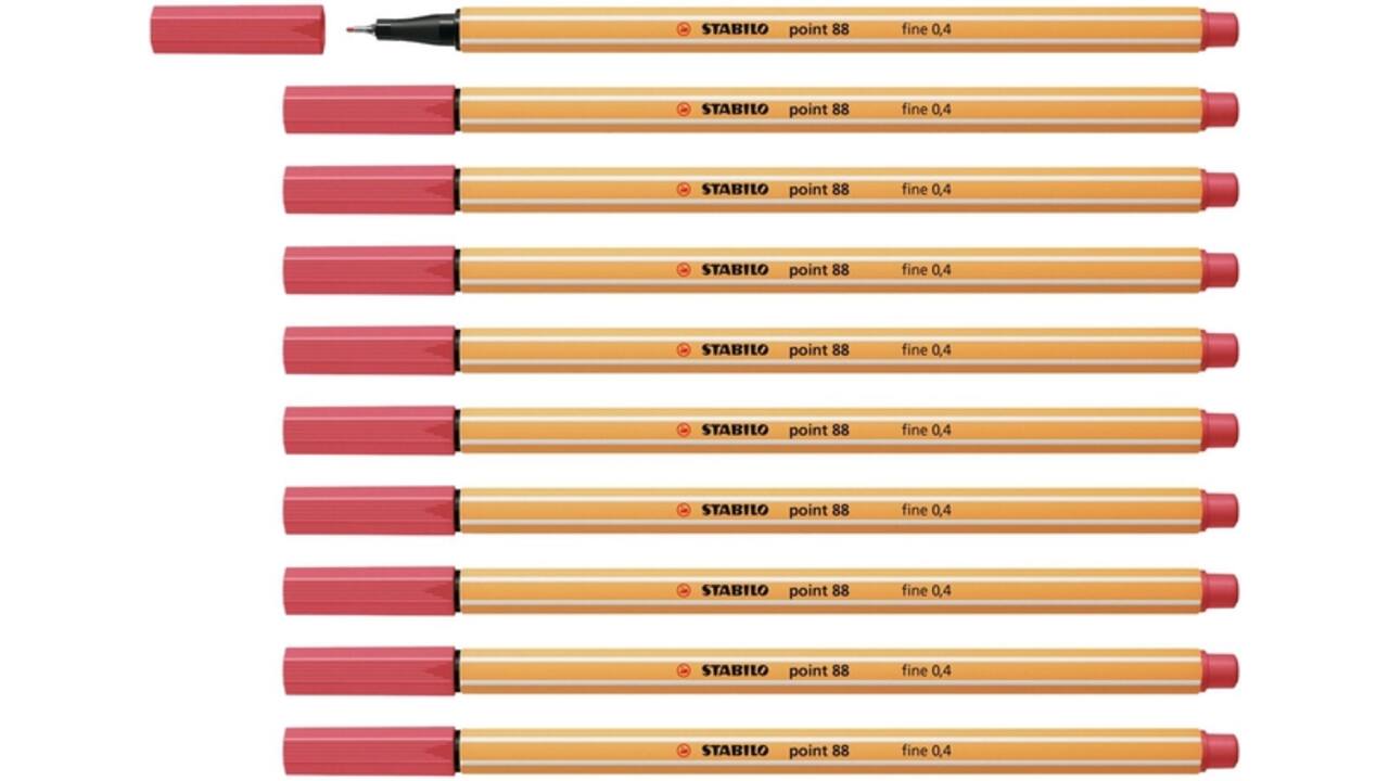 Fineliner STABILO point 88/47 fijn roestig rood