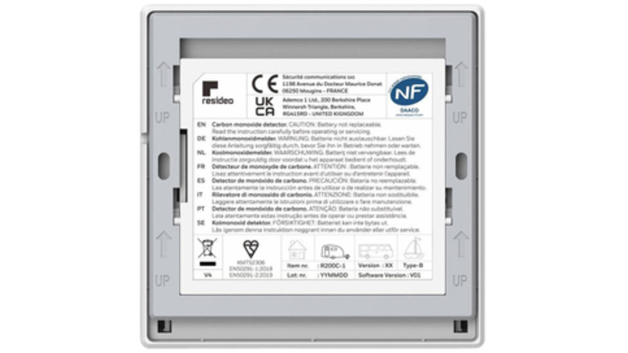 Koolmonoxidemelder Honeywell inclusief 3V batterij