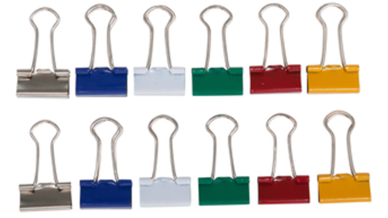 Papierklem MAUL 213 foldback 19mm capaciteit 7mm assorti
