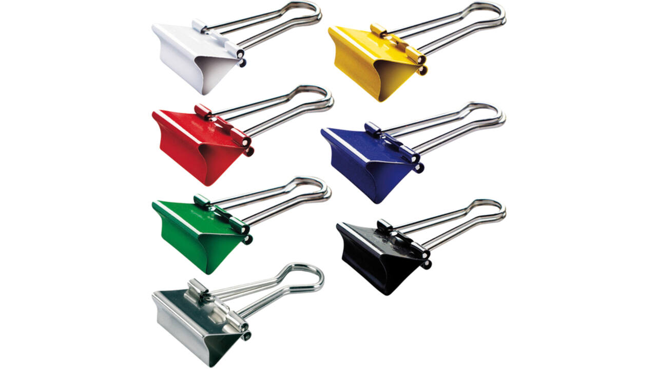 Papierklem MAUL 215 foldback 19mm capaciteit 7mm assorti