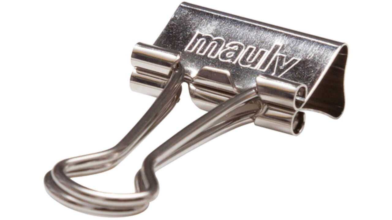 Papierklem MAUL 215 foldback 19mm capaciteit 7mm zilver