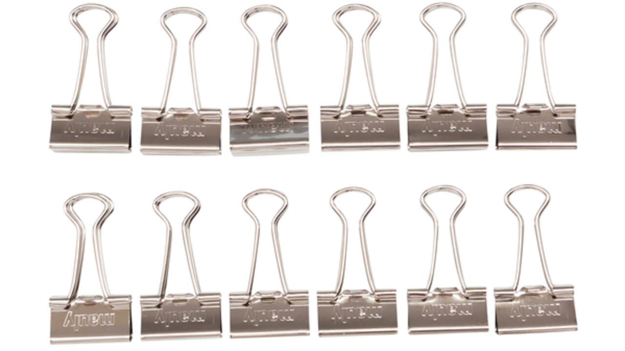 Papierklem MAUL 215 foldback 19mm capaciteit 7mm zilver