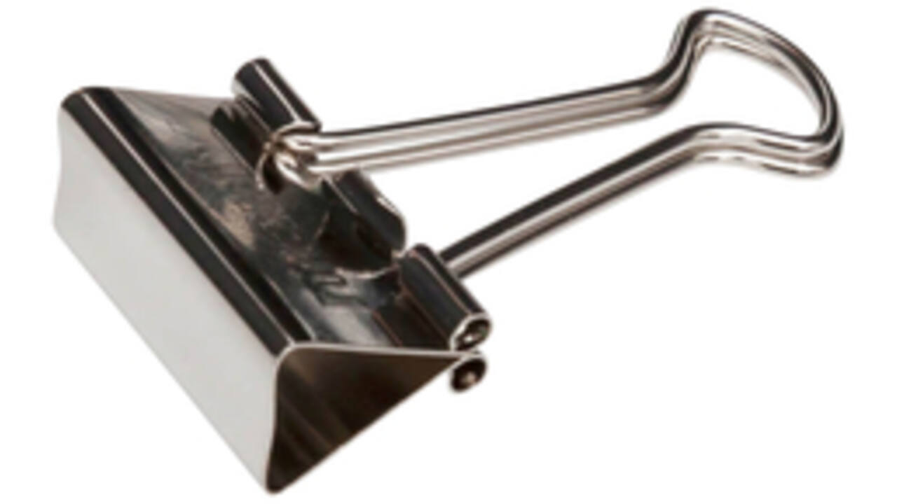Papierklem MAUL 215 foldback 19mm capaciteit 7mm zilver