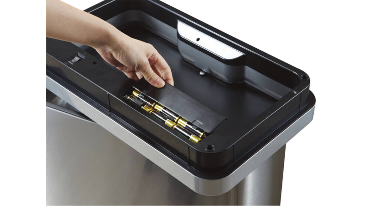 Afvalbak EKO Mirage met sensor 20+20liter RVS mat