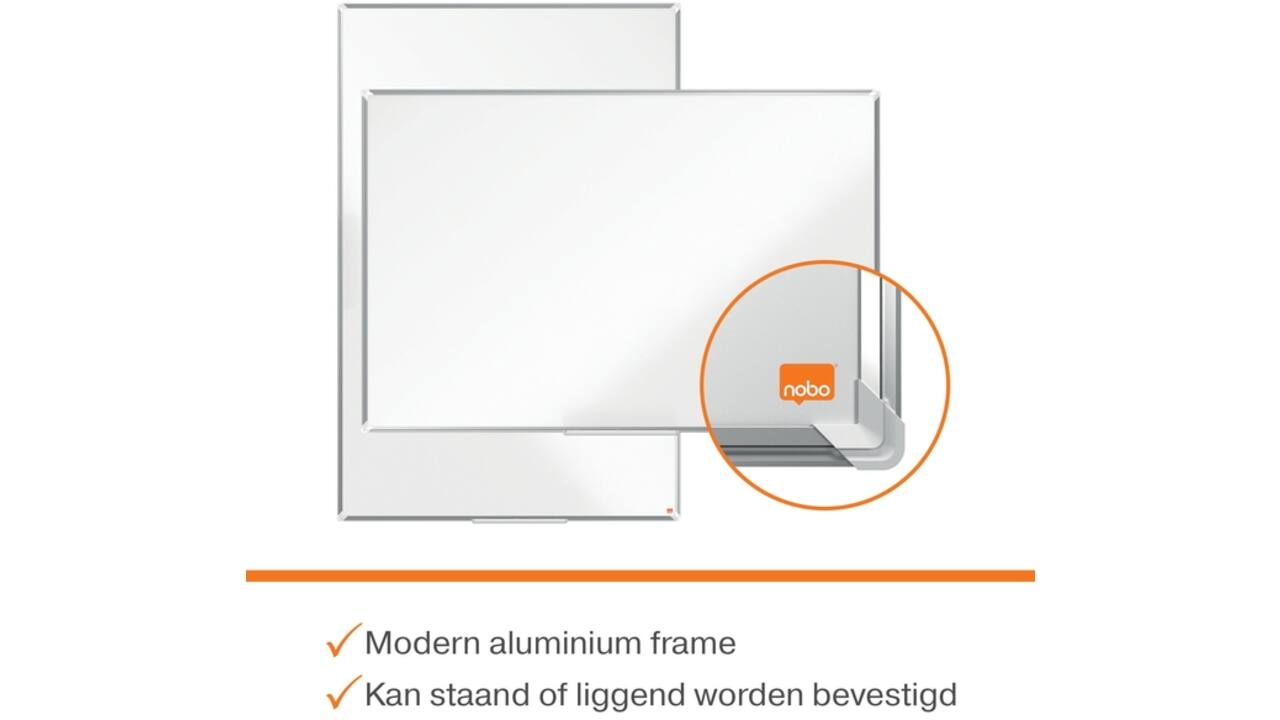 Whiteboard Nobo Premium Plus 90x120cm staal