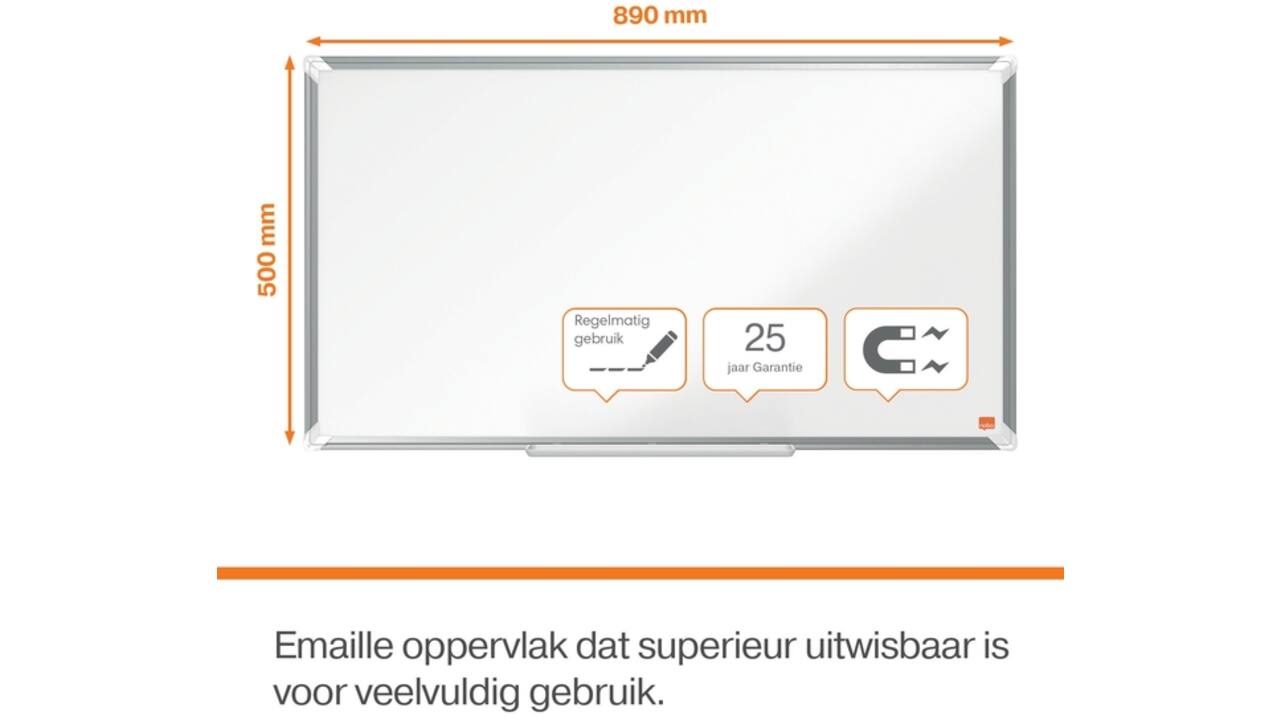 Whiteboard Nobo Premium Plus Widescreen 50x89cm emaille