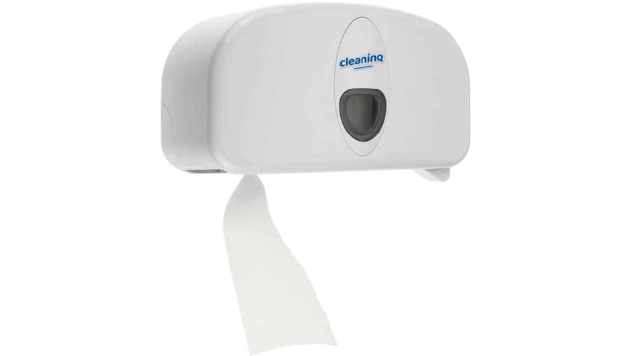 Dispenser Cleaninq Duo Toiletpapier wit