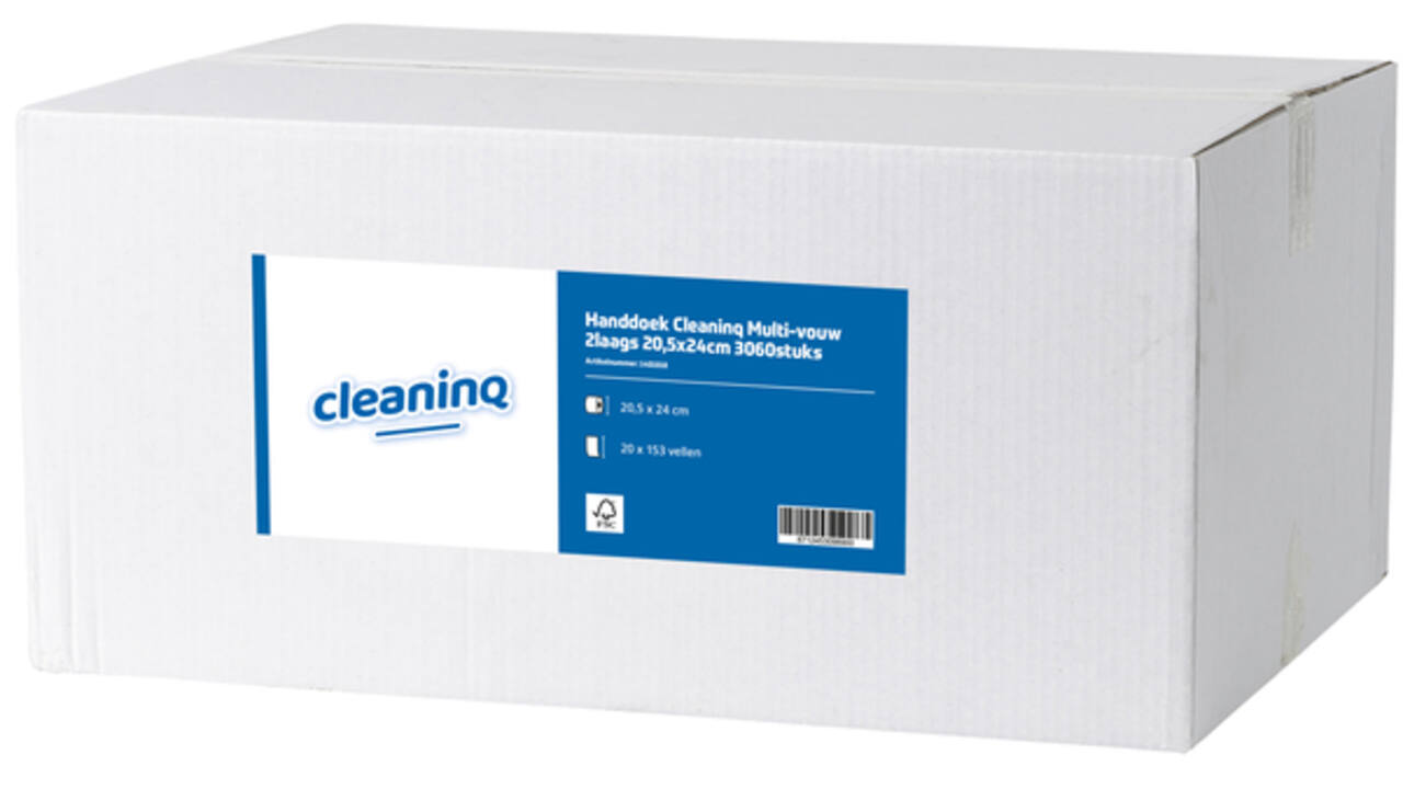 Handdoek Cleaninq Multi-vouw 2laags 24x20.5cm 3060stuks