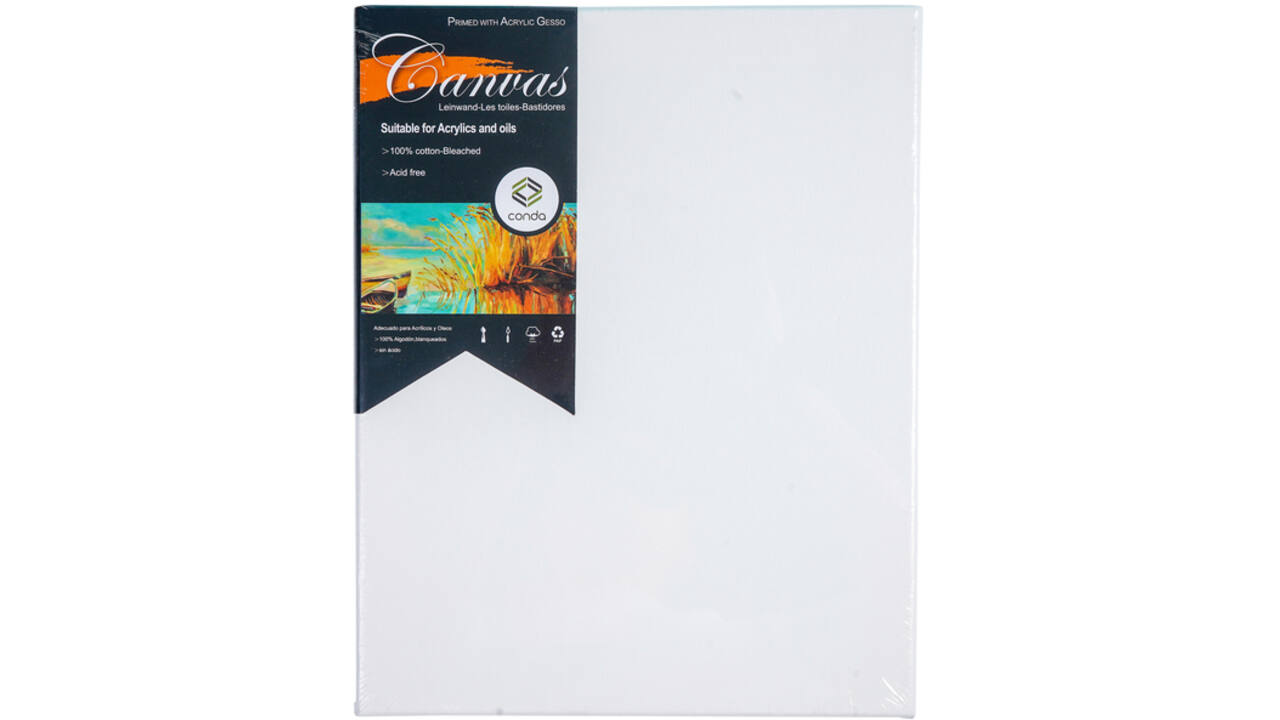 Canvas Conda 24 x 30 cm gebleekt katoen