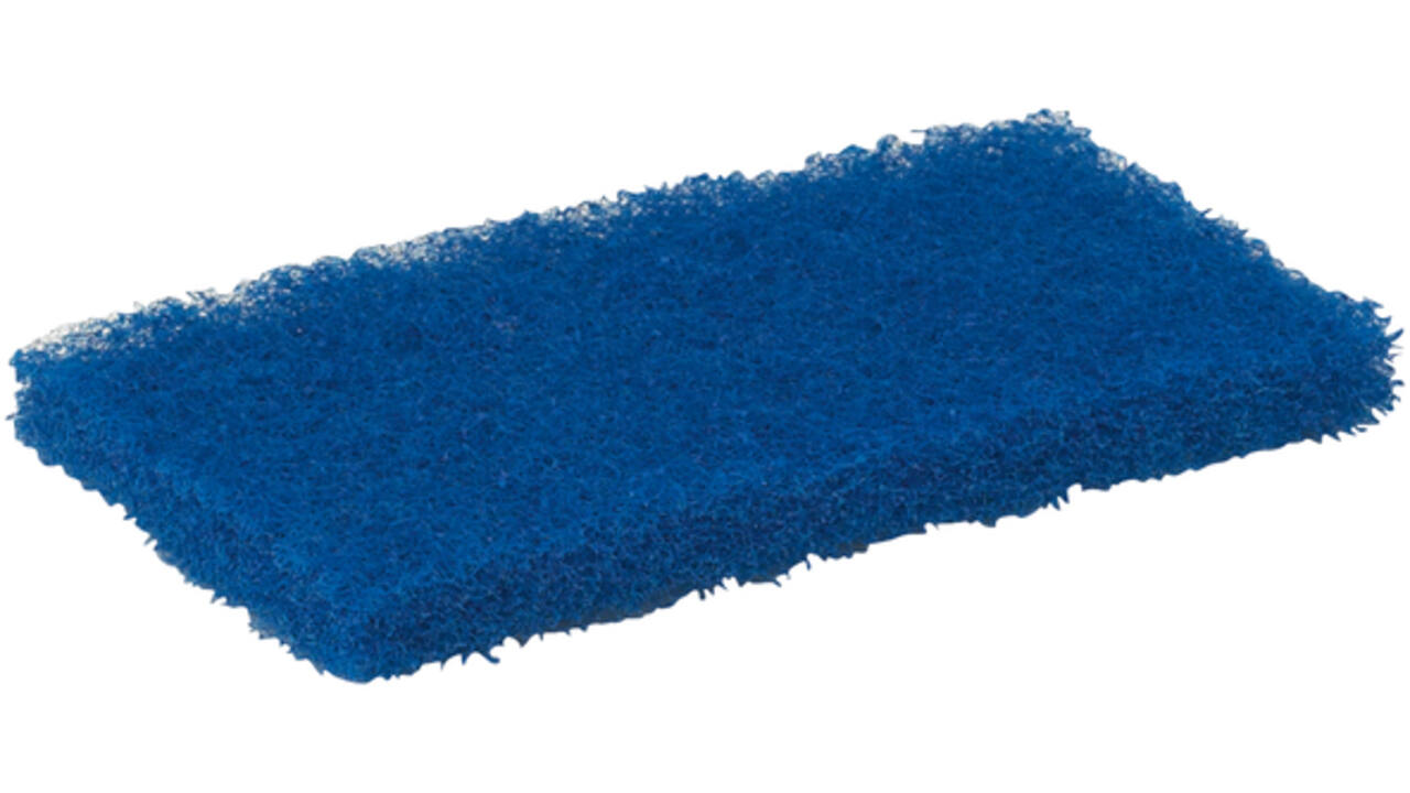 Schuurspons Vikan medium 125x245x23mm blauw nylon