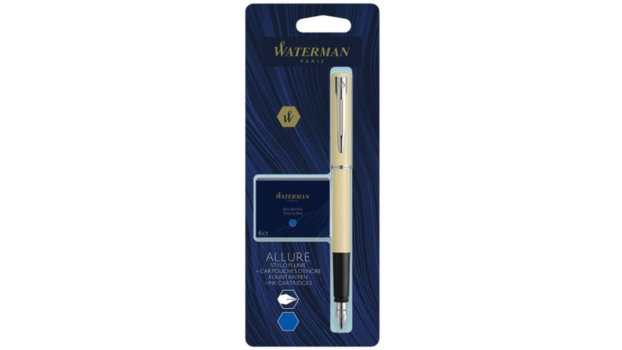 Vulpen Waterman Allure assorti pastel + inktpatronen Blauw