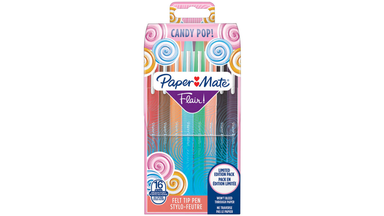 Fineliner Paper Mate Flair Candy Pop wallet à 16 kleuren