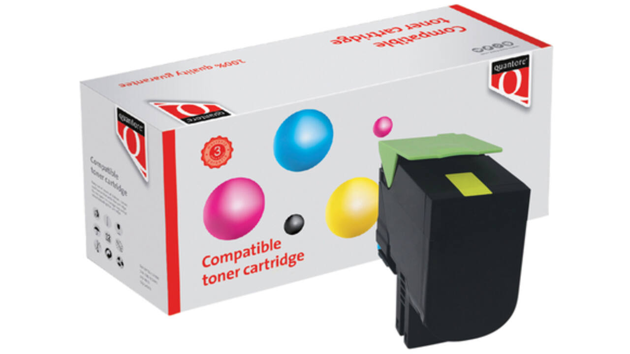 Tonercartridge Quantore alternatief tbv Lexmark 80C2SY0 geel