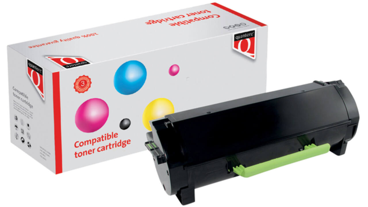 Tonercartridge Quantore alternatief tbv Lexmark 60F2000 zwart