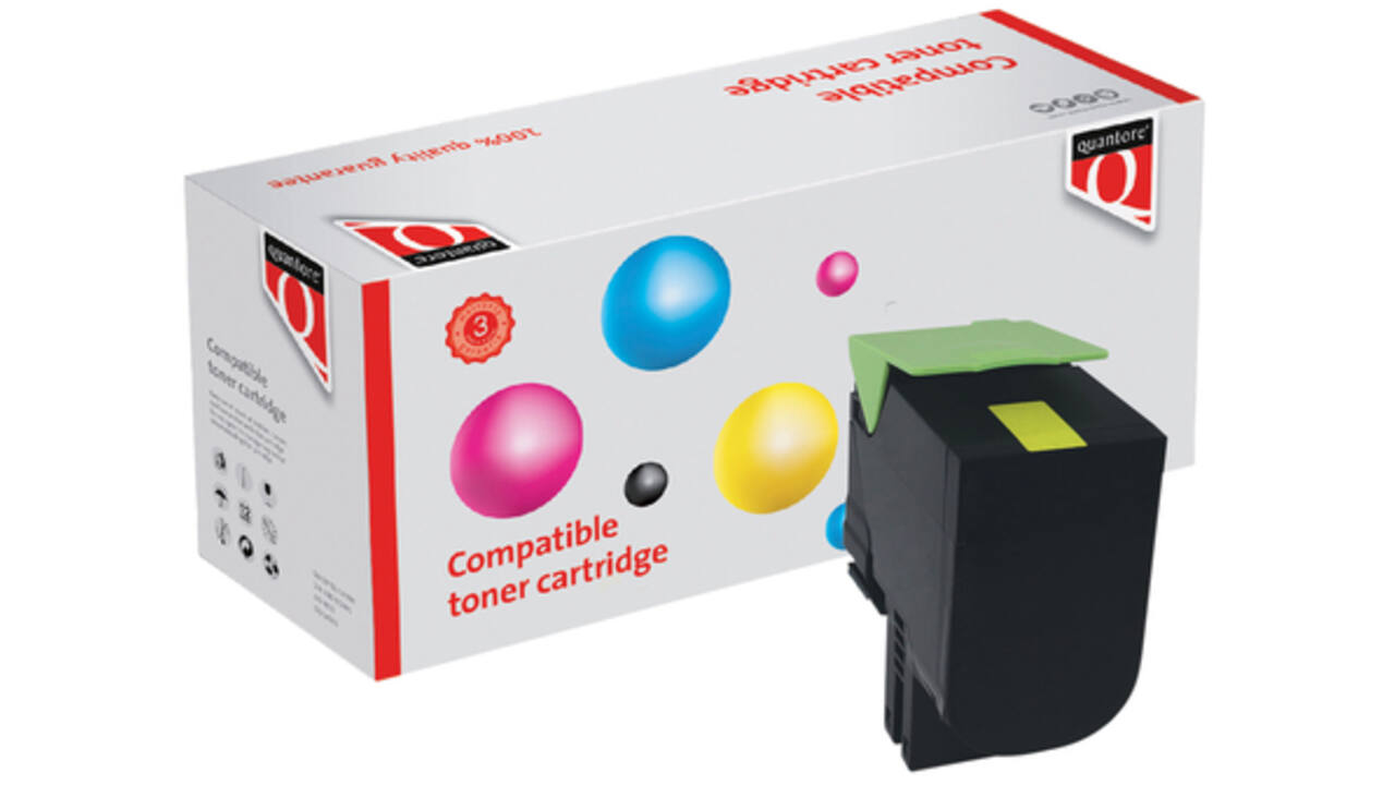 Tonercartridge Quantore alternatief tbv Lexmark 80C2XY0 geel