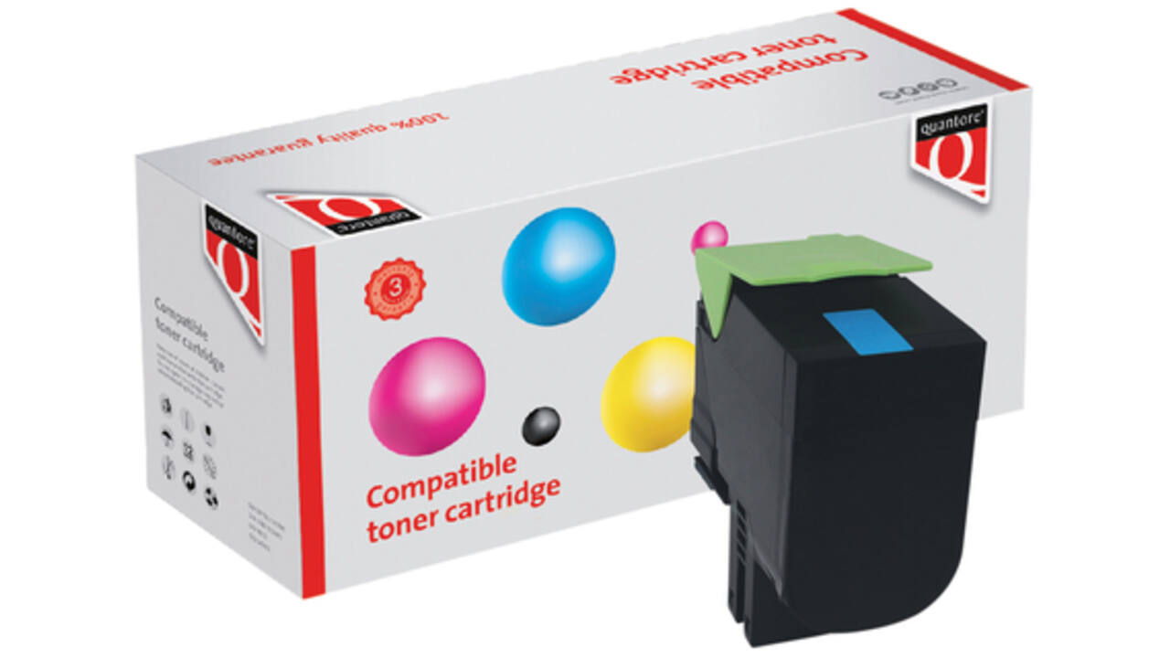 Tonercartridge Quantore alternatief tbv Lexmark 80C2HC0 blauw