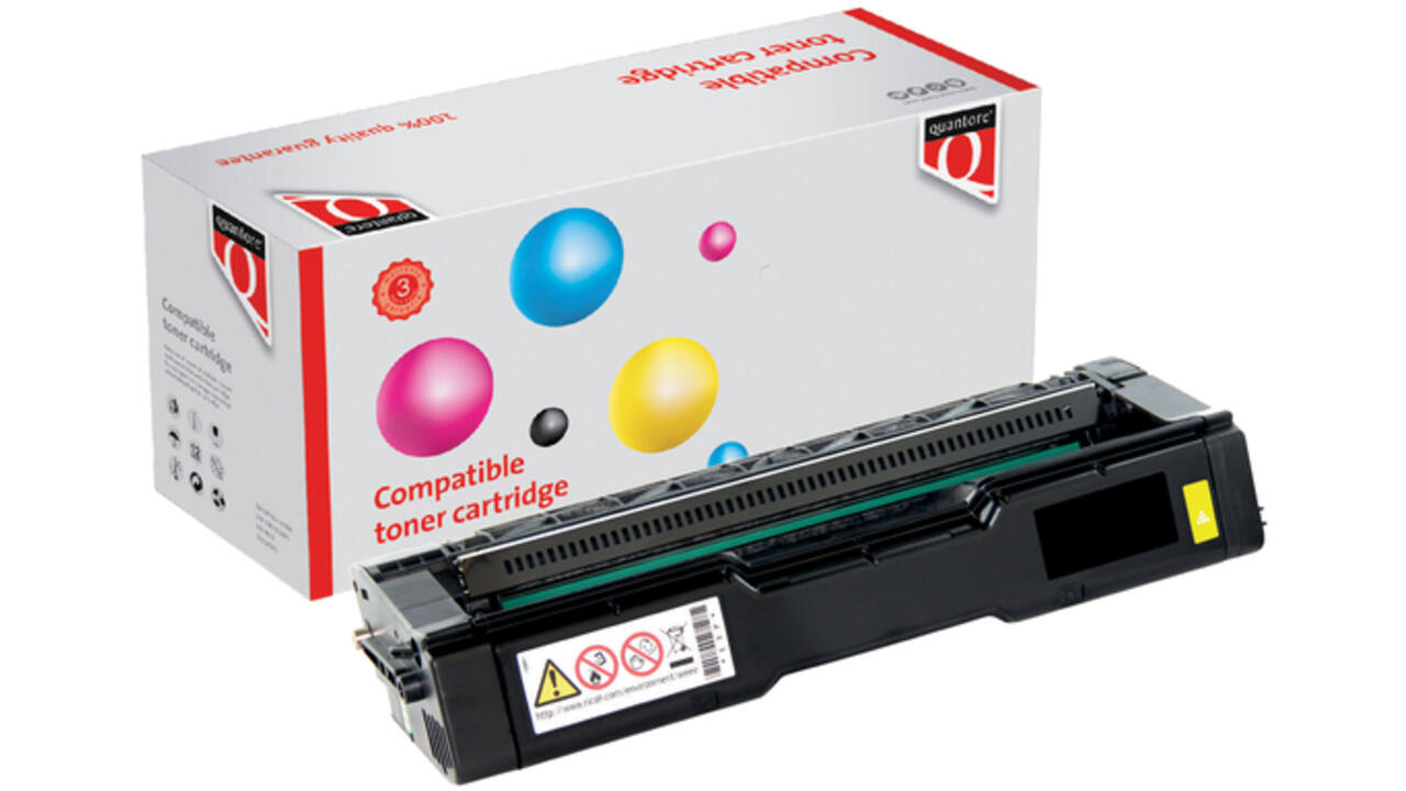 Toner Quantore alternatief tbv Ricoh 406482 geel