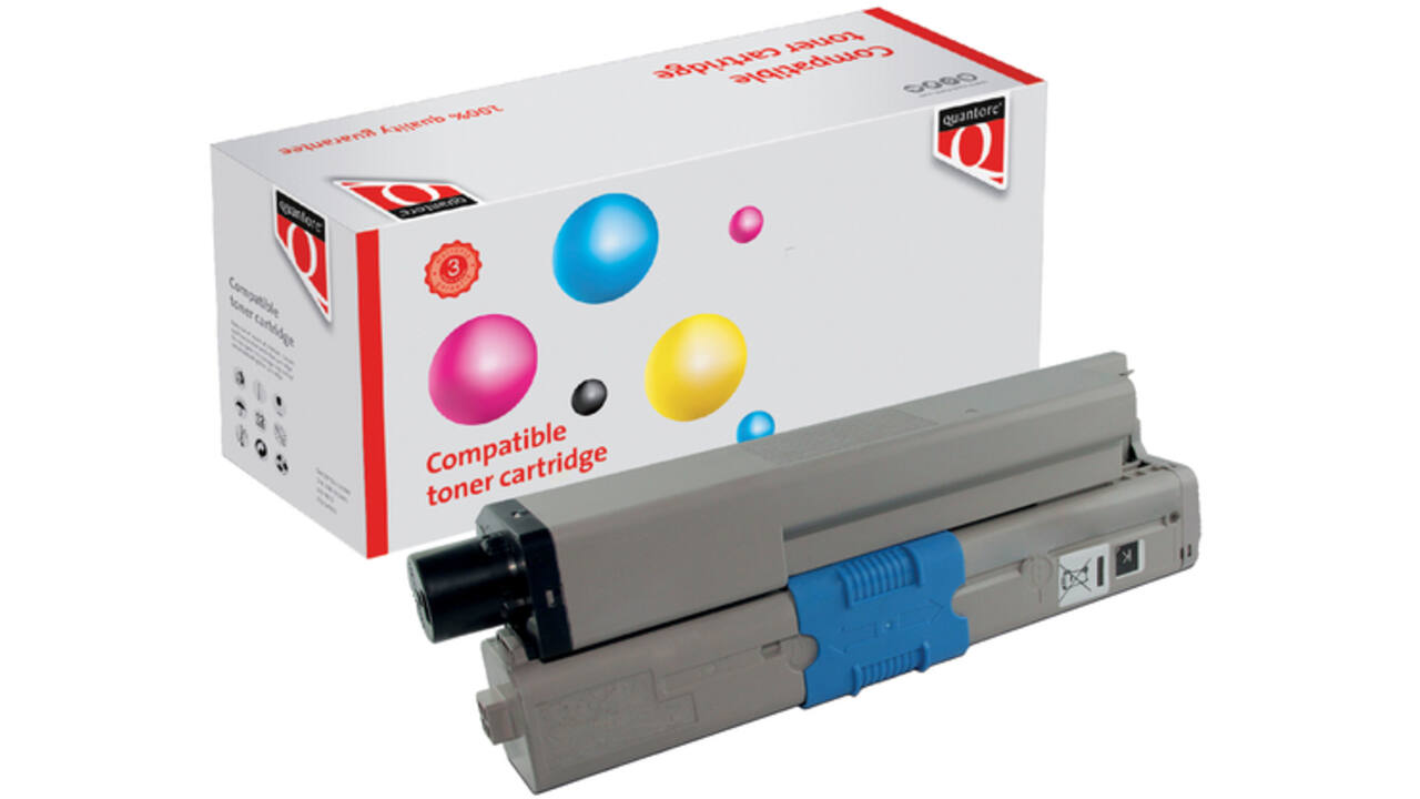 Toner Quantore alternatief tbv Oki 46490608 zwart