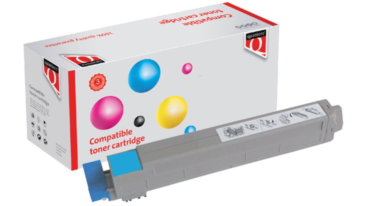 Tonercartridge Quantore Oki 44643003 cyan
