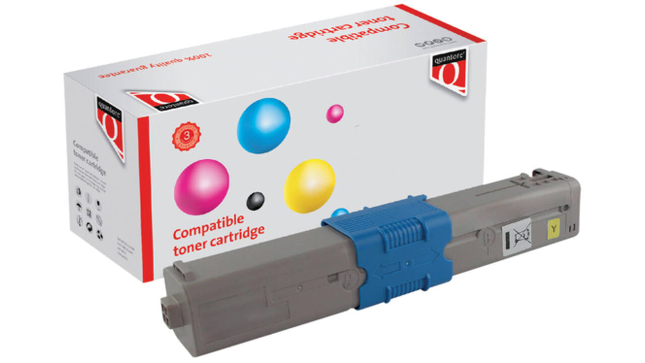 Toner Quantore alternatief tbv Oki 46471101 geel