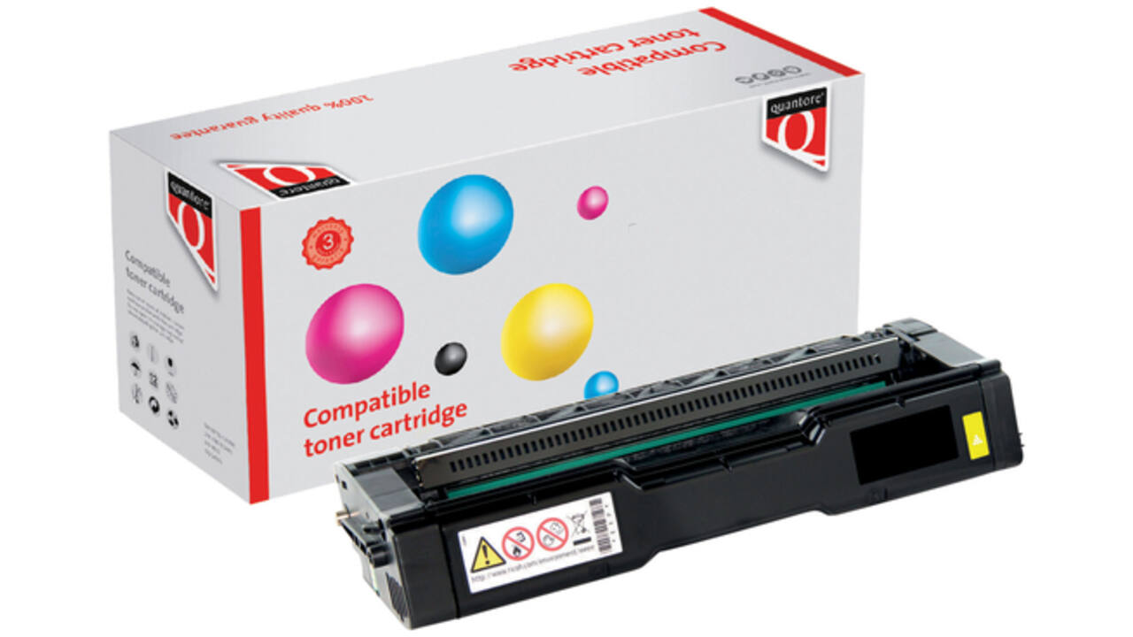 Toner Quantore alternatief tbv Ricoh 407902 geel