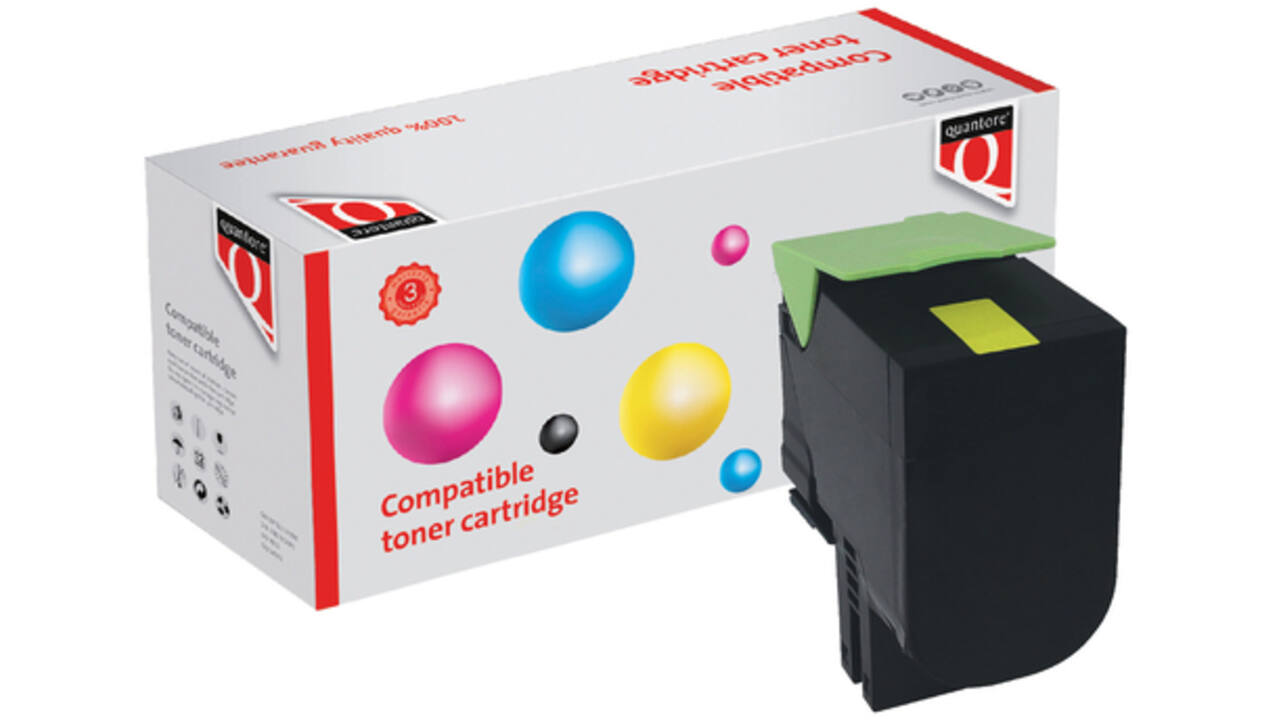 Tonercartridge Quantore alternatief tbv Lexmark 24B6010 geel
