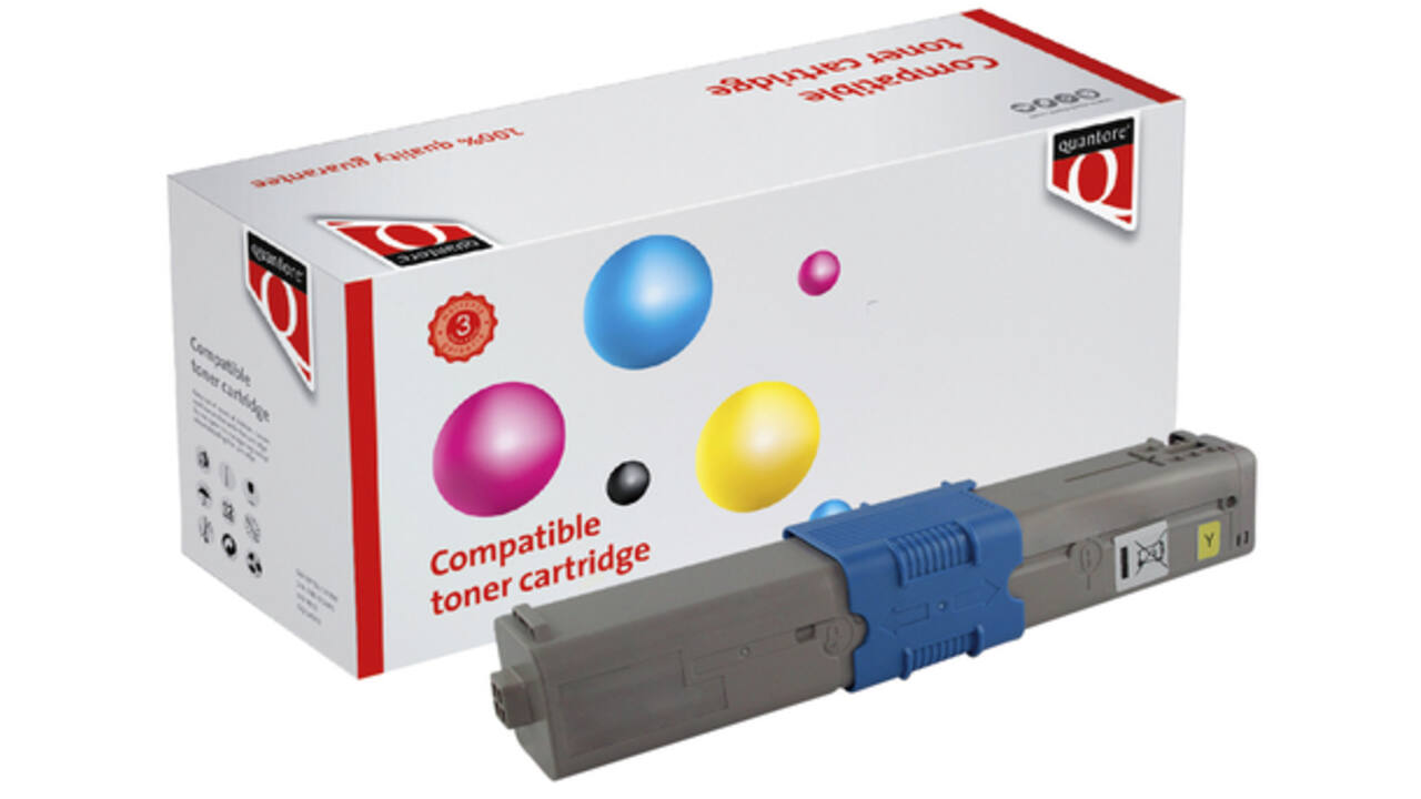 Toner Quantore alternatief tbv Oki 44844505 geel