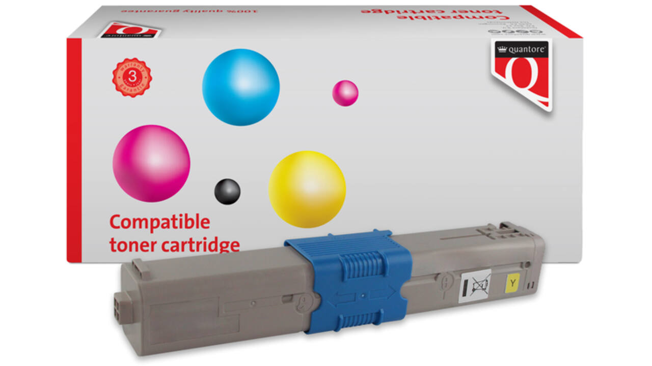 Toner Quantore alternatief tbv Oki 46507613 geel